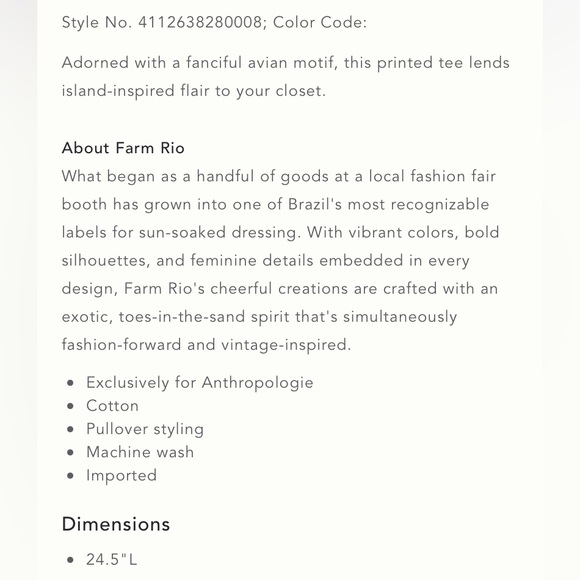 Farm Rio Aves Graphic Tee - Picture 5 of 9